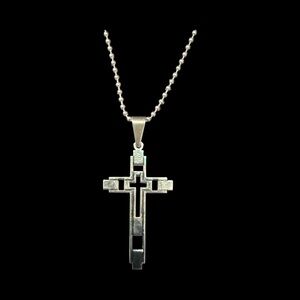 Silver Cross Pendant Necklace